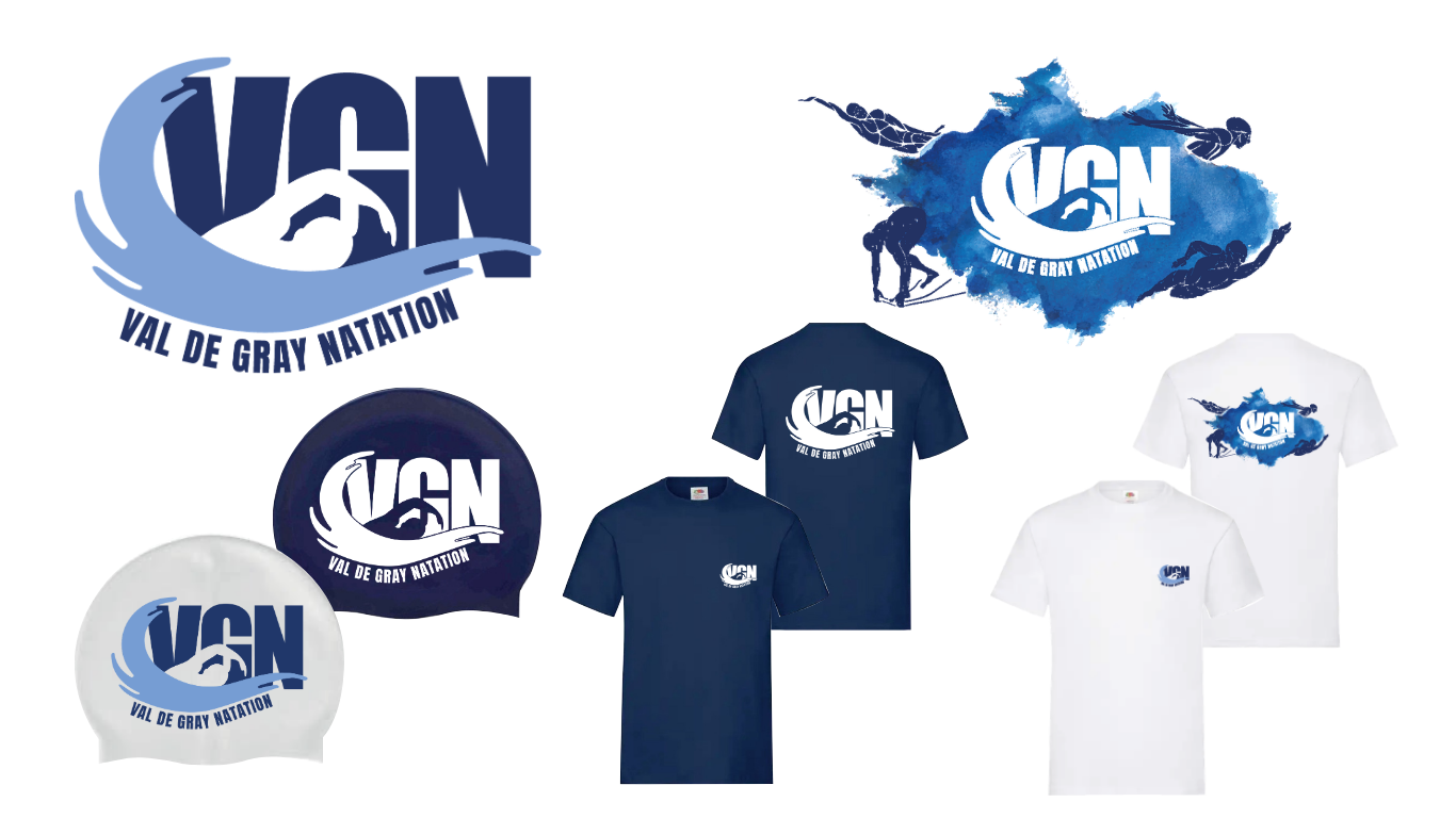 Val de Gray Natation (2025) :  Création d’un nouveau logo et une identité graphique pour un club de natation
