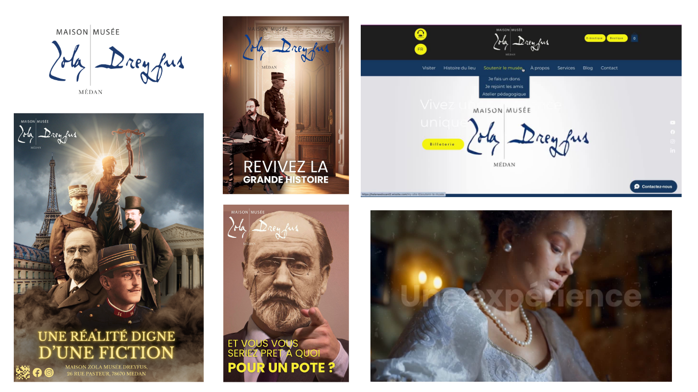 Musée Dreyfus - Maison Zola (2023) :  Proposition d'une stratégie de communication et conception de visuels présentés à l'annonceur, dans le cadre d'une compétition de communication nationnale.